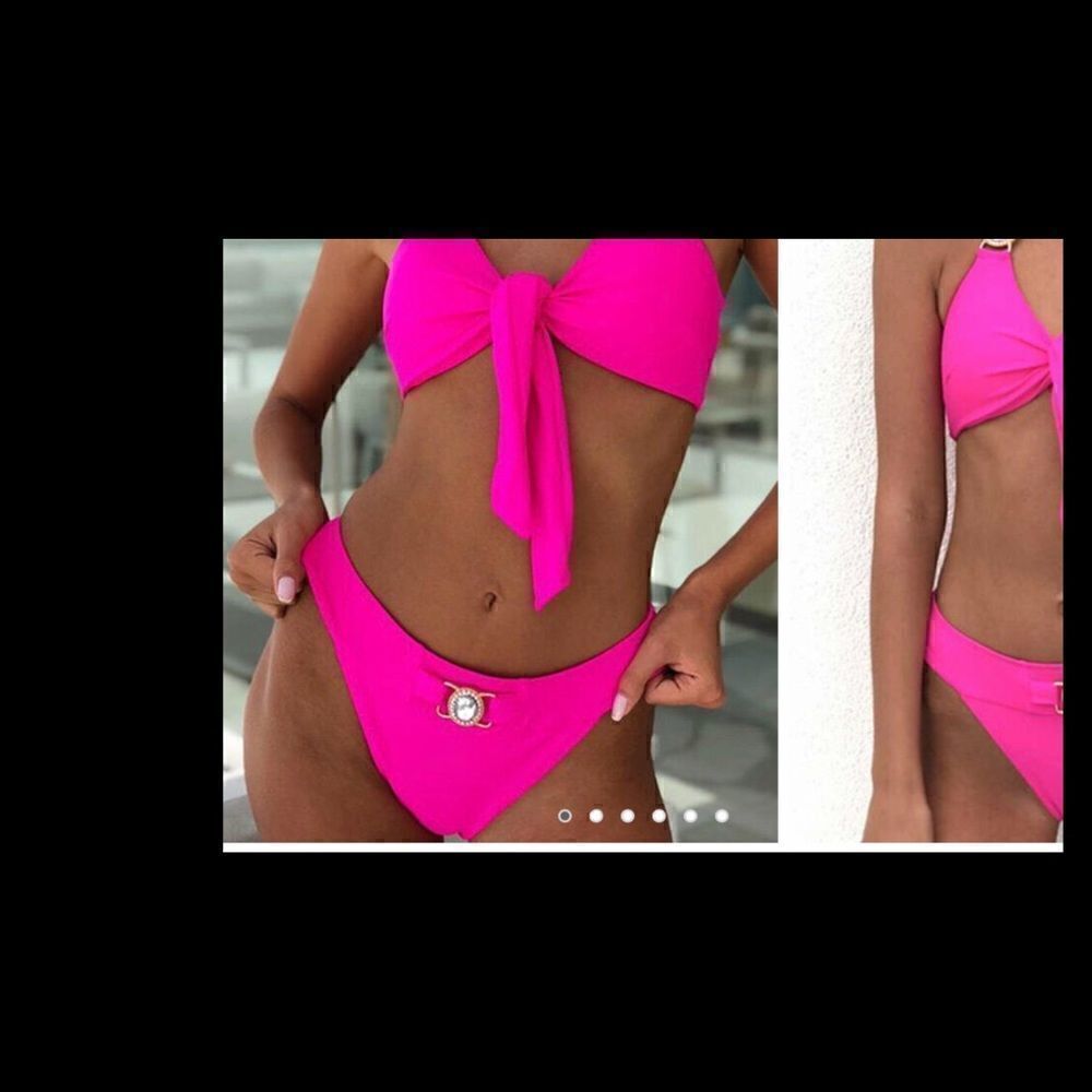 New never used Shiny rhinestone pink bikini